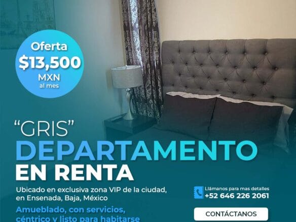 Renta Departamento “Gris” en Zona VIP con Aire Acondicionado