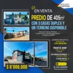 Terreno y 3 casas duplex en venta en Colonia Hidalgo 00