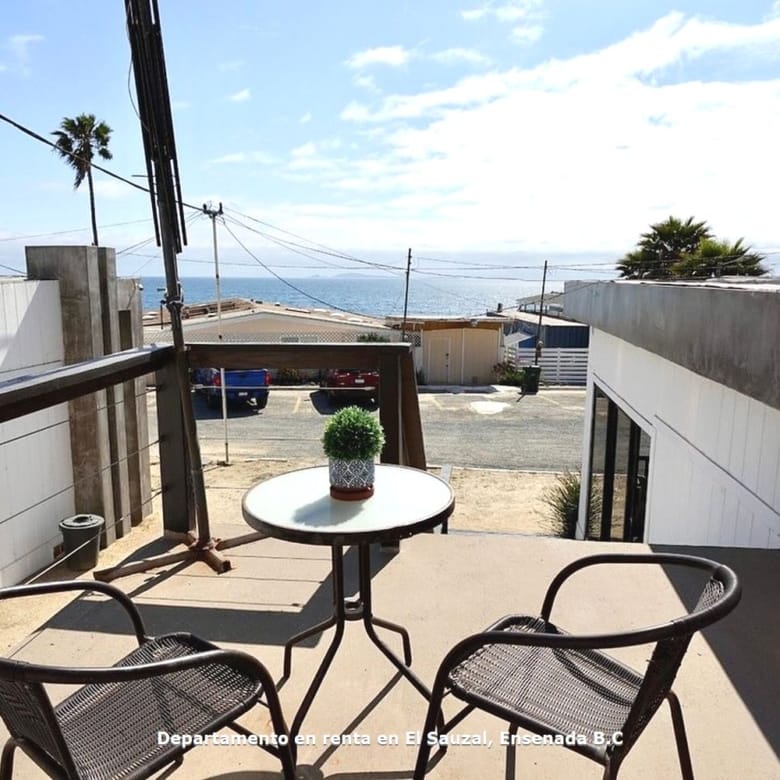 Departamento en renta | Terraza con vista al mar | El Sauzal, Ensenada