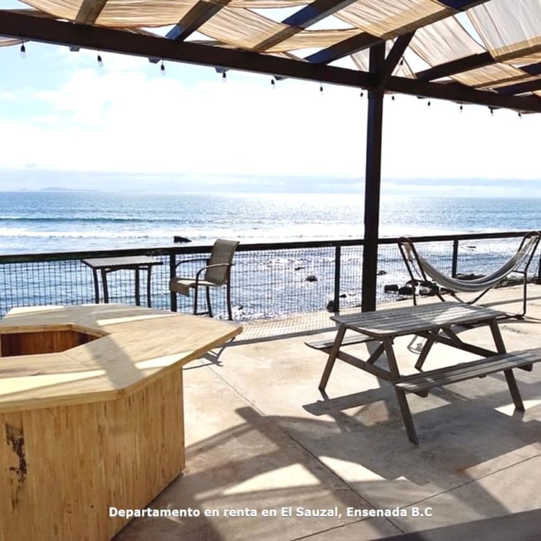Departamento en renta | Terraza con vista al mar | El Sauzal, Ensenada