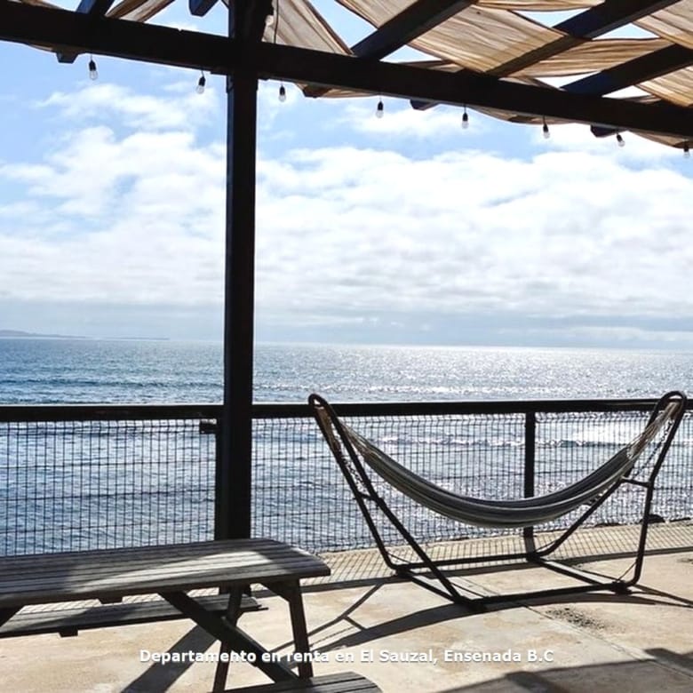 Departamento en renta | Terraza con vista al mar | El Sauzal, Ensenada