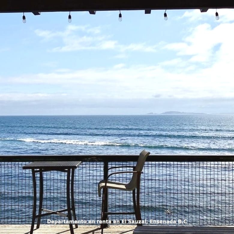 Departamento en renta | Terraza con vista al mar | El Sauzal, Ensenada