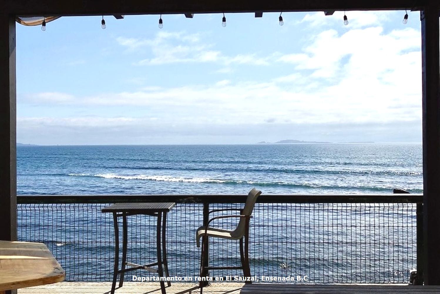 Departamento en renta | Terraza con vista al mar | El Sauzal, Ensenada