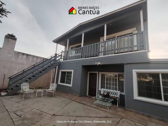 Casa amueblada en renta | Amplio patio y ubicación céntrica | Ensenada