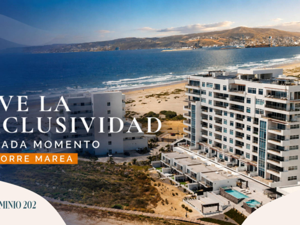 Departamento en renta frente al mar con terraza privada | Torre Marea